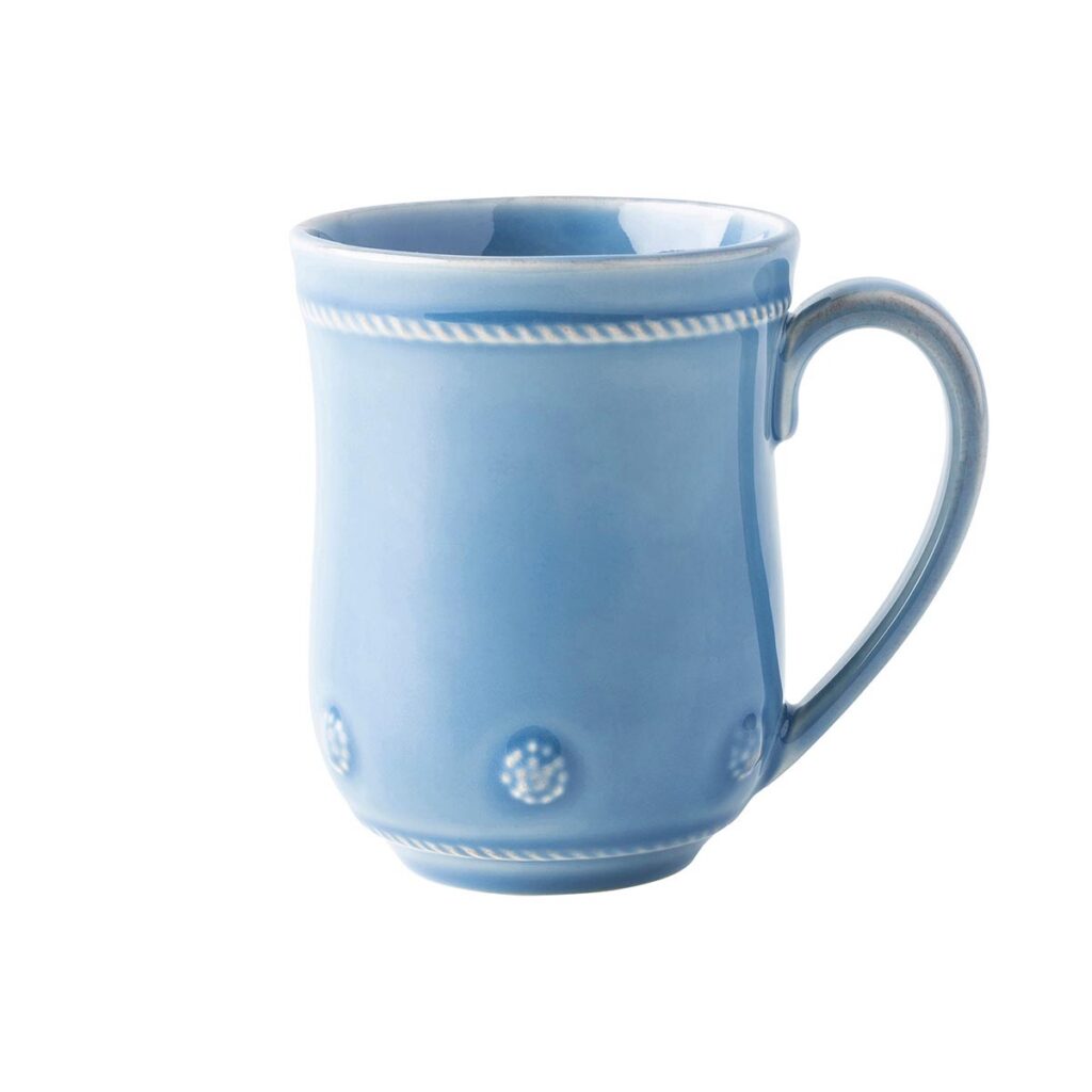 Refined Soft Blue Flared Ceramic Coffee Mug