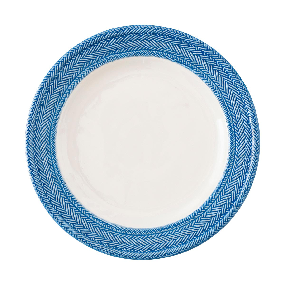 Textured Delft Blue Four Piece Dinnerware Set - Image 4