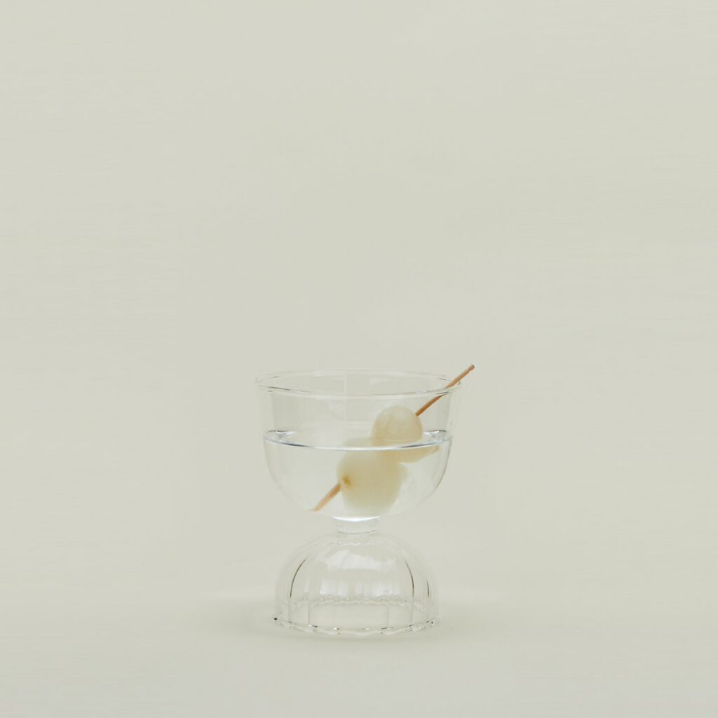 Sculpted Clear Drinking Glass