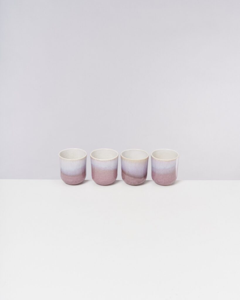 Small Flieder Ceramic Cup Set of Four