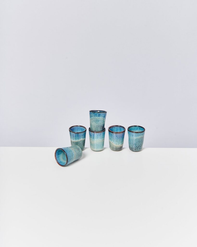 Everyday Clean Line Green Blue Espresso Cup Set of