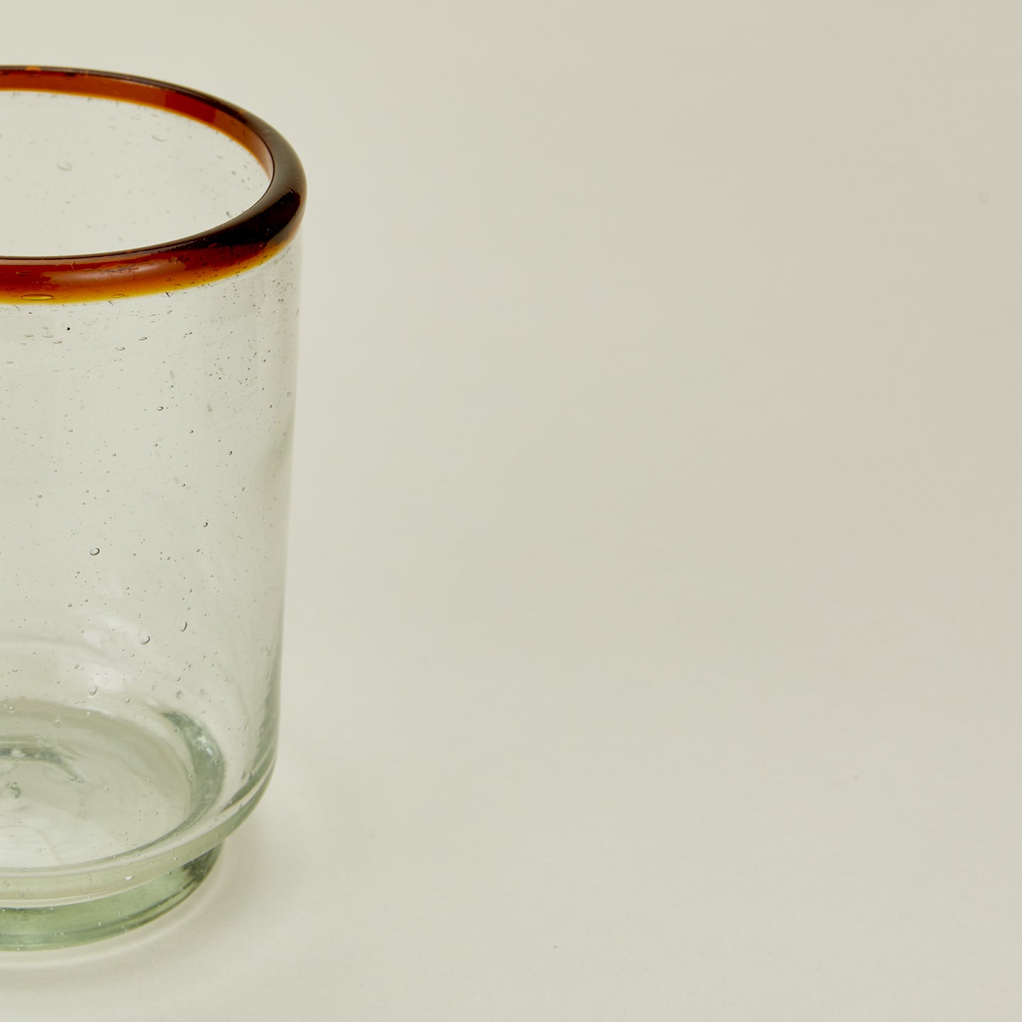Amber Rim Stackable Drinking Glass - Image 5